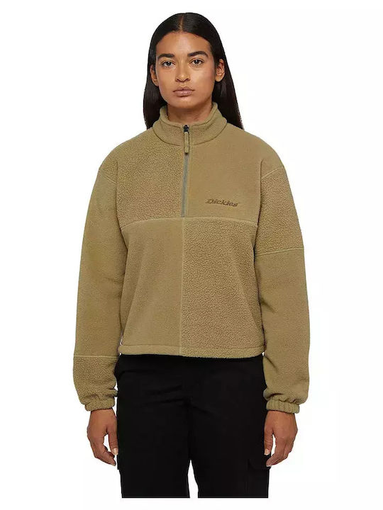 Dickies Women's Athletic Fleece Blouse with Zipper Imperial Green