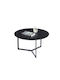 Round Coffee Table Kaiser Wooden Black L80xW80xH45cm