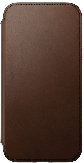Nomad Leather MagSafe Folio Book Piele Maro (iPhone 14 Plus)