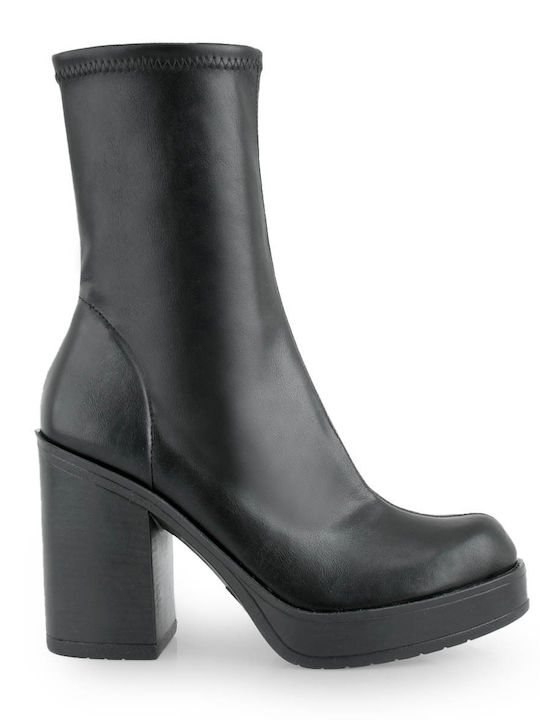 Tsakiris Mallas Women's Ankle Boots with High Heel Black