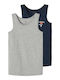 Name It Set of Kids' Undershirts Sleeveless Dark Sapphire 2pcs