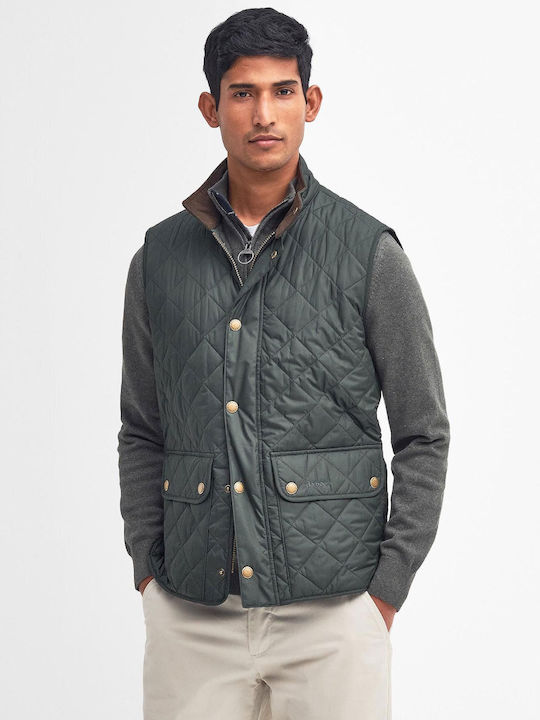 Barbour Lowerdale Fără mâneci Geacă pentru bărbați Puffer Dark Olive Green