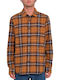 Caden Cu mânecă lungă Flanel Cămașă Carou CHESTNUT BROWN