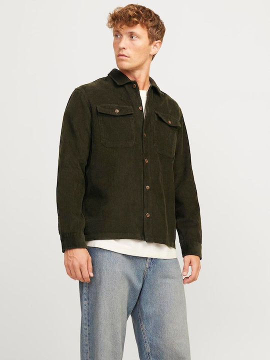 Jack & Jones Herrenhemd Overshirt Cord Haki