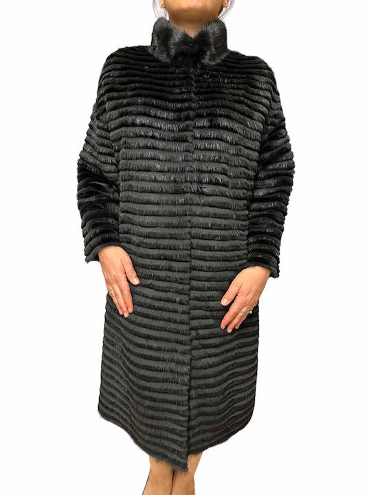 Women's Short Fur Green-Black
