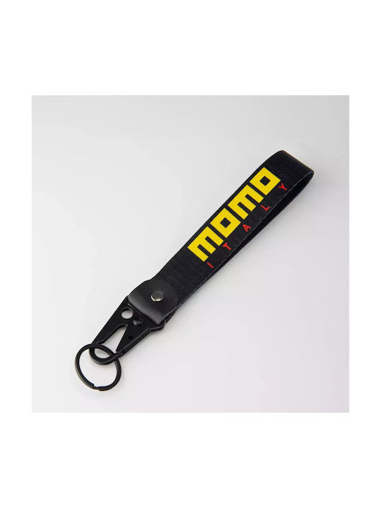 Fabric Keychain Momo Italy Black-Yellow