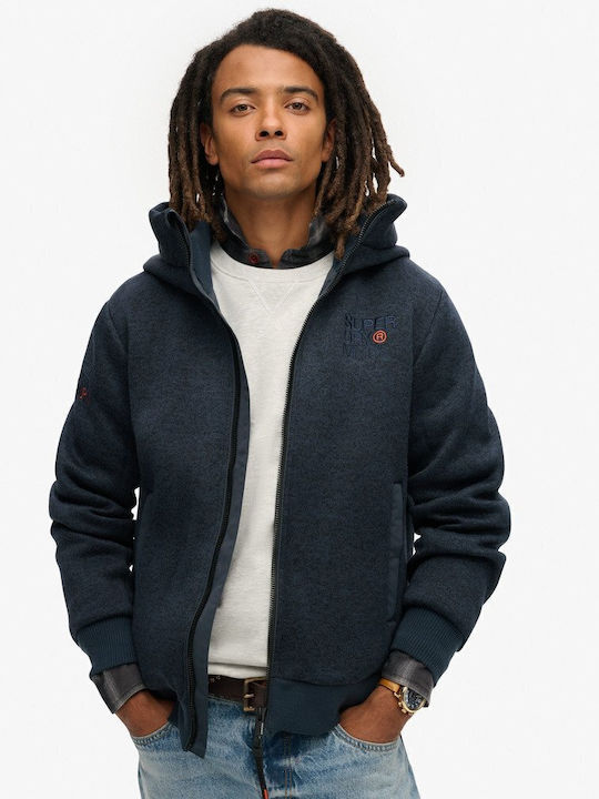 Superdry Herren Sweatshirt Jacke mit Kapuze Sea Blue