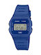 Casio Digital Herrenuhr 33mm Chronograph Batterie mit Blau Kautschukarmband