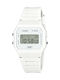 Casio Digital Herrenuhr 33mm Chronograph Batterie mit Weiß Kautschukarmband