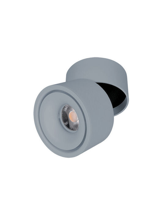 Elmark Μονό LED Σποτ σε Γκρι Χρώμα