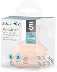 Suavinex Zero Silicone Baby Bottle Teats for 0+ months 2pcs