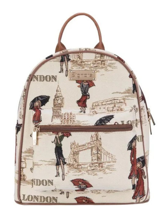 Signare Miss London Damentasche Rucksack Beige