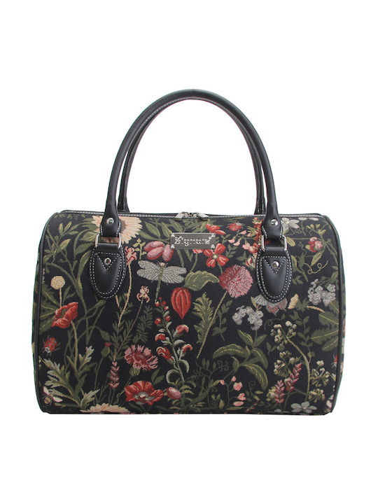 Signare Morning Garden Black Women's Bag Handba...