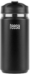 Stainless Steel Plastic Thermos 350 Ml Black
