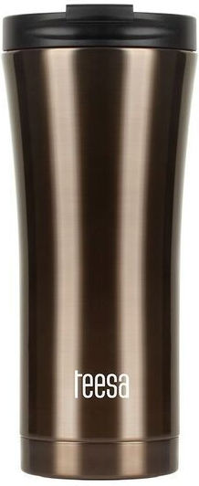 Thermosflasche aus Edelstahl 500 ml Braun 16 x 12 x 23,3 cm
