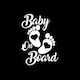 Baby an Bord Schild mit Aufkleber Weiß 12.7*17.8CM