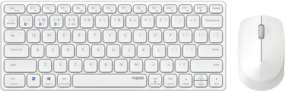 Rapoo 1288544 Wireless Keyboard & Mouse Set English US White