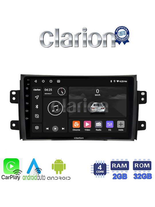 Clarion Car Audio System for Fiat Sedici Suzuki SX4 2005 > 2013 (Bluetooth/USB/WiFi/GPS/Apple-Carplay/Android-Auto) with Touch Screen 9"