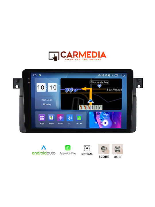 Carmedia Car Audio System for BMW Series 3 (E46) 1998-2005 (Bluetooth/USB/WiFi/GPS/Apple-Carplay/Android-Auto) with Touch Screen 9.5"