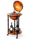 Wooden Globe Bar Wine Cabinet 88 Cm X 45 Cm X 45 Cm Costway Hw47195