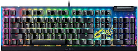 Razer Blackwidow V4 X Gaming Mechanical Keyboard with Razer Yellow Switches and RGB Lighting English US Fortnite + Skin
