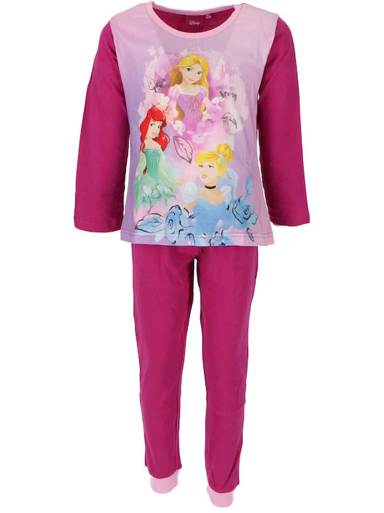 Disney Kids Pyjamas Cotton Fuchsia