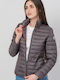 Kurz Damen Puffer Jacke Wasserdicht und Winddicht für Winter Gray