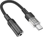 Hoco Konverter USB-C männlich zu 3.5mm weiblich Schwarz 1Stück (LS37)