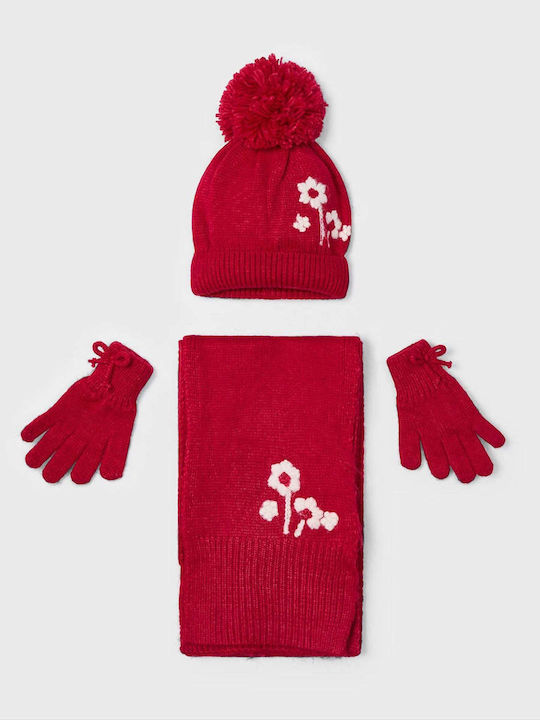 Mayoral Kids Beanie Set with Scarf & Gloves Kni...