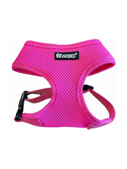 Pet Interest Dog Harness Vest Mesh Plain Fuchsi...