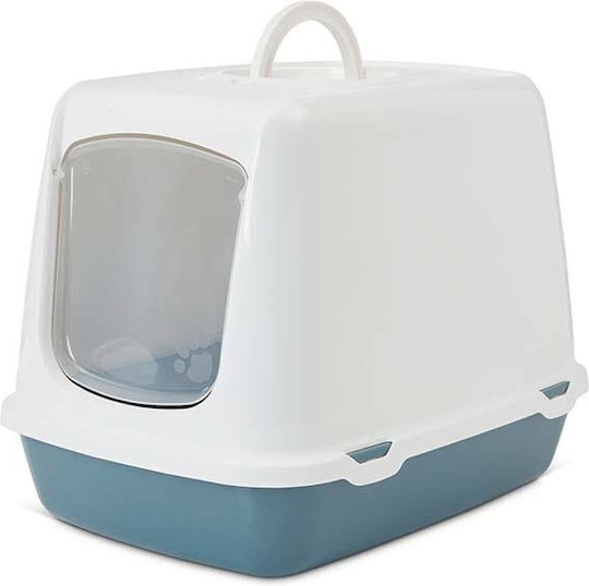 Savic Oscar Τουαλέτα Γάτας Κλειστή Γαλάζια Μ50 x Π37 x Υ39cm