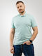 Men's Blouses Polo Short Sleeve Turquoise