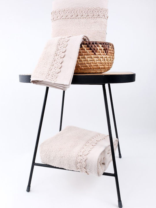 Liolios Home Bath Towel Set 3pcs Small Flower B...