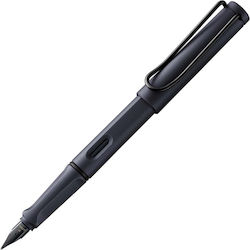 Lamy Safari Writing Pen Broad Gray made of Steel with Black και Blue Ink