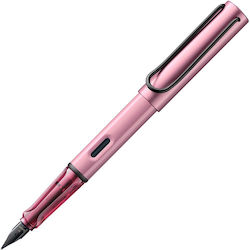 Lamy Al-star Writing Pen Medium Pink made of Aluminum with Blue Ink