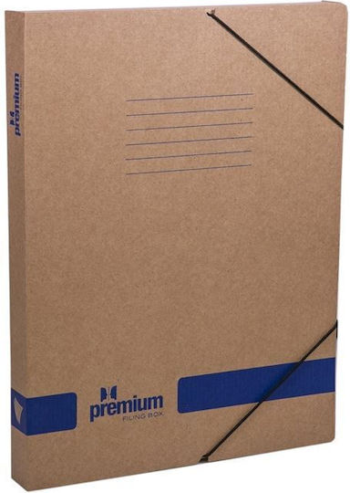 Premium Cutie de Arhivare cu Elastic 36x3x26cm. Albastru 1buc