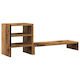 vidaXL Stand Desk Mounted Monitor Old Wood Look...