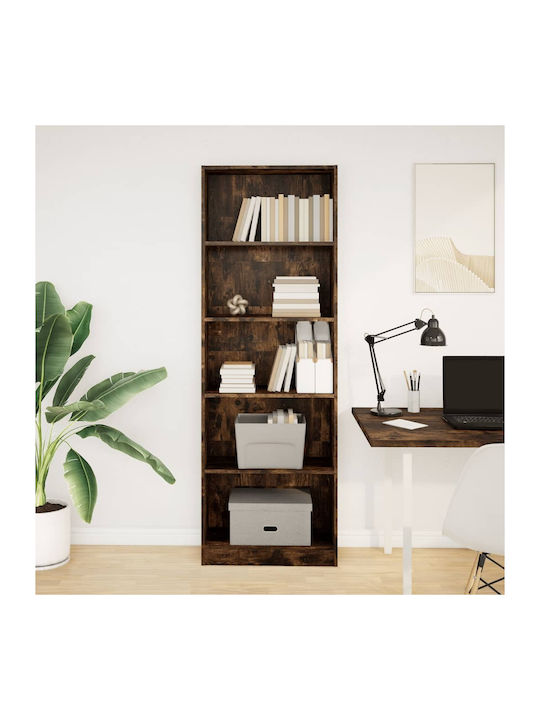 Bibliotecă Stejar Fumuriu 60x24x176 cm