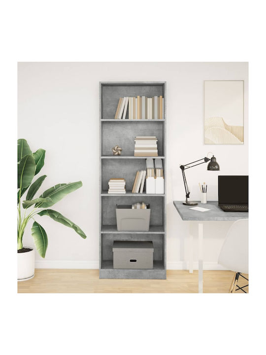Bibliotecă Gri 60x24x176 cm