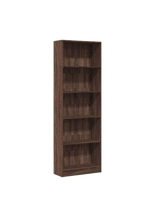 Bookcase Brown Oak 60x24x176cm