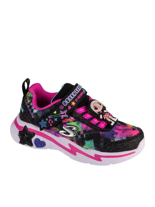 Snuggle Sneaks Skech Kids Sneakers with Scratch Black