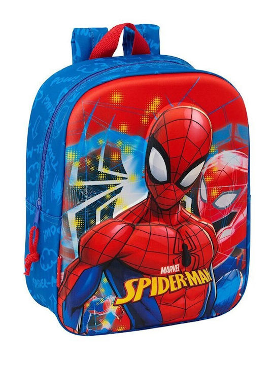 Safta School Bag Backpack Kindergarten Red with Water Bottle Holder 6Liters