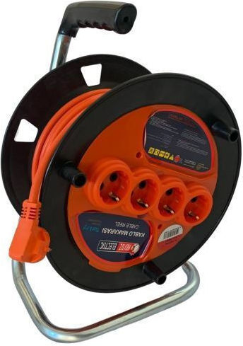 Extension Reel Prel-20 3x1.5mm² 4xschuko Ip20 Length 20m