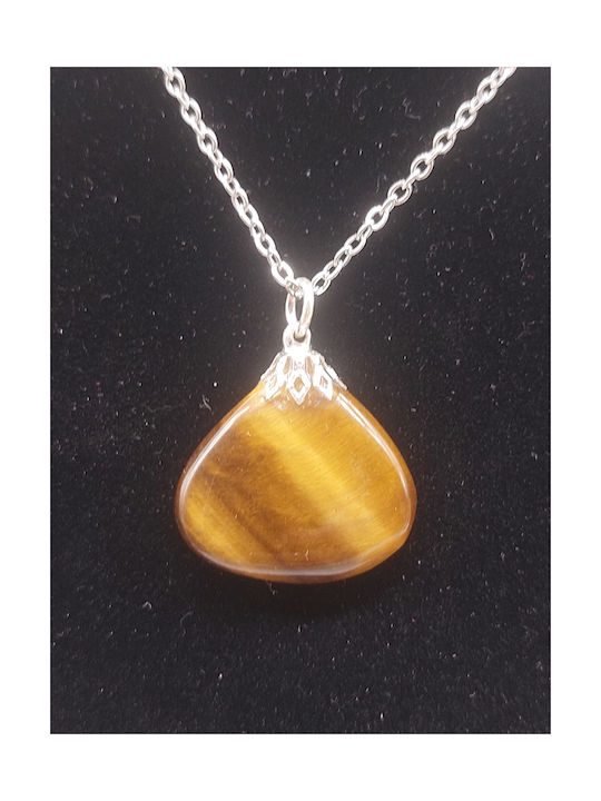 Tiger Eye Cabochon Cut Necklace