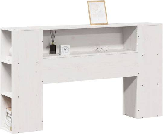 vidaXL Hölzernes Kopfstütze für Betten Weiß 141x82cm