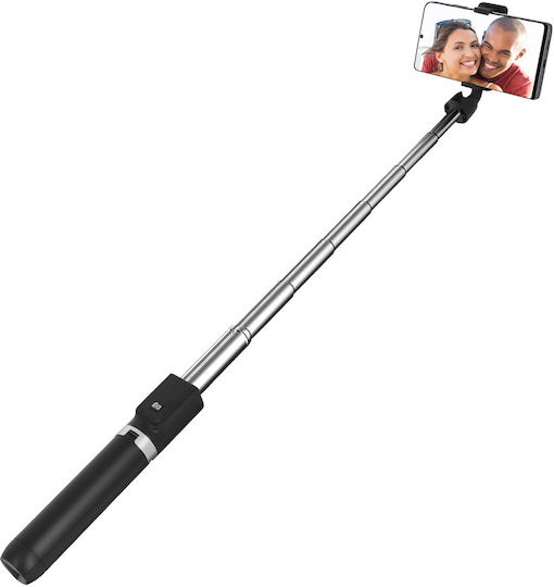 Bluetooth Wireless Selfie Stick Adjustable Height Tripod Function Black
