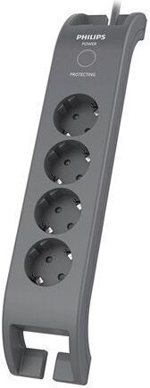 Philips Πολύπριζο 4 Θέσεων με Διακόπτη και Καλώδιο 2m