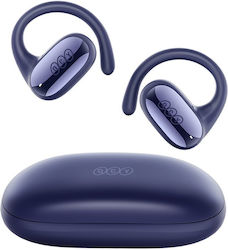 QCY Crossky GTR 2 Air Conduction Bluetooth Handsfree Ακουστικά με Αντοχή στον Ιδρώτα και Θήκη Φόρτισης Μπλε