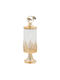 Keskor Metallic Sweet Jar with Lid Gold 10x10x35cm
