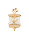 Keskor Metallic Sweet Jar with Lid Gold 14x14x22cm
